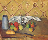 Paul Cézanne - Fruits, Napkin and Milk Can