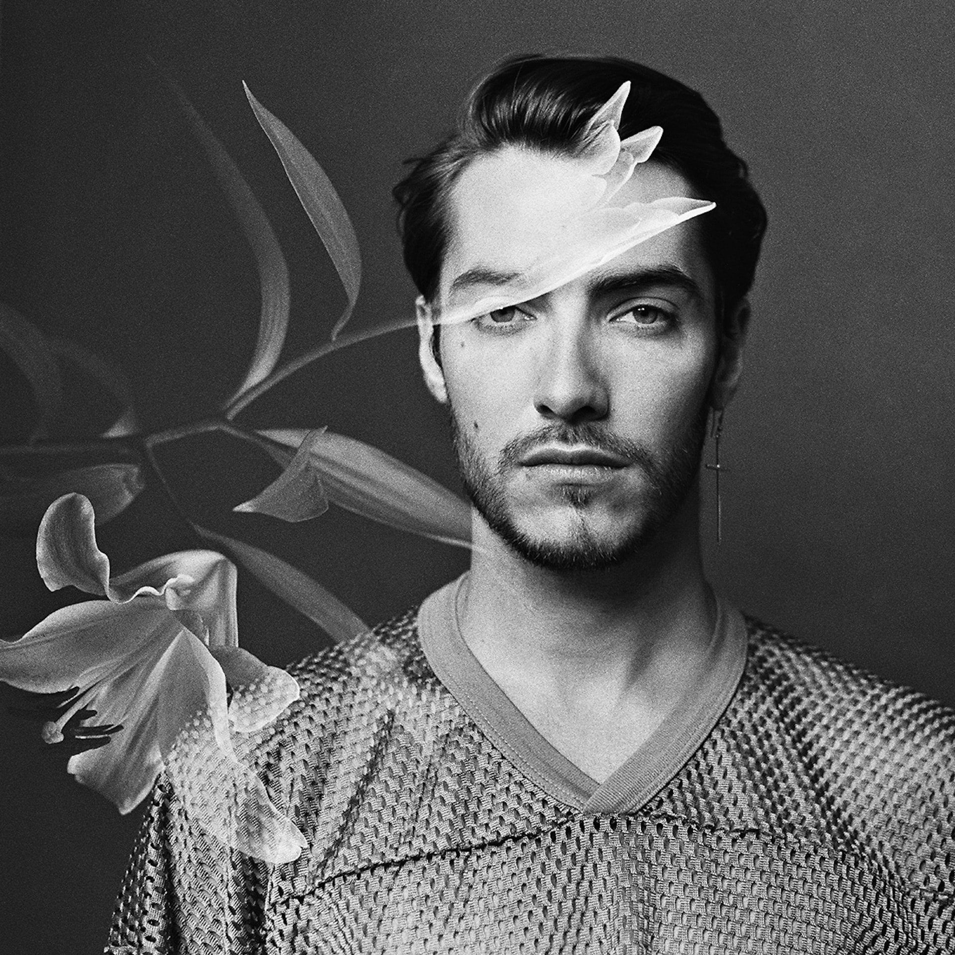 David Rosetzky, ‘Kazim with Lilies’, 2017, from ‘David Rosetzky: Double Exposures’ (M.33, 2021)