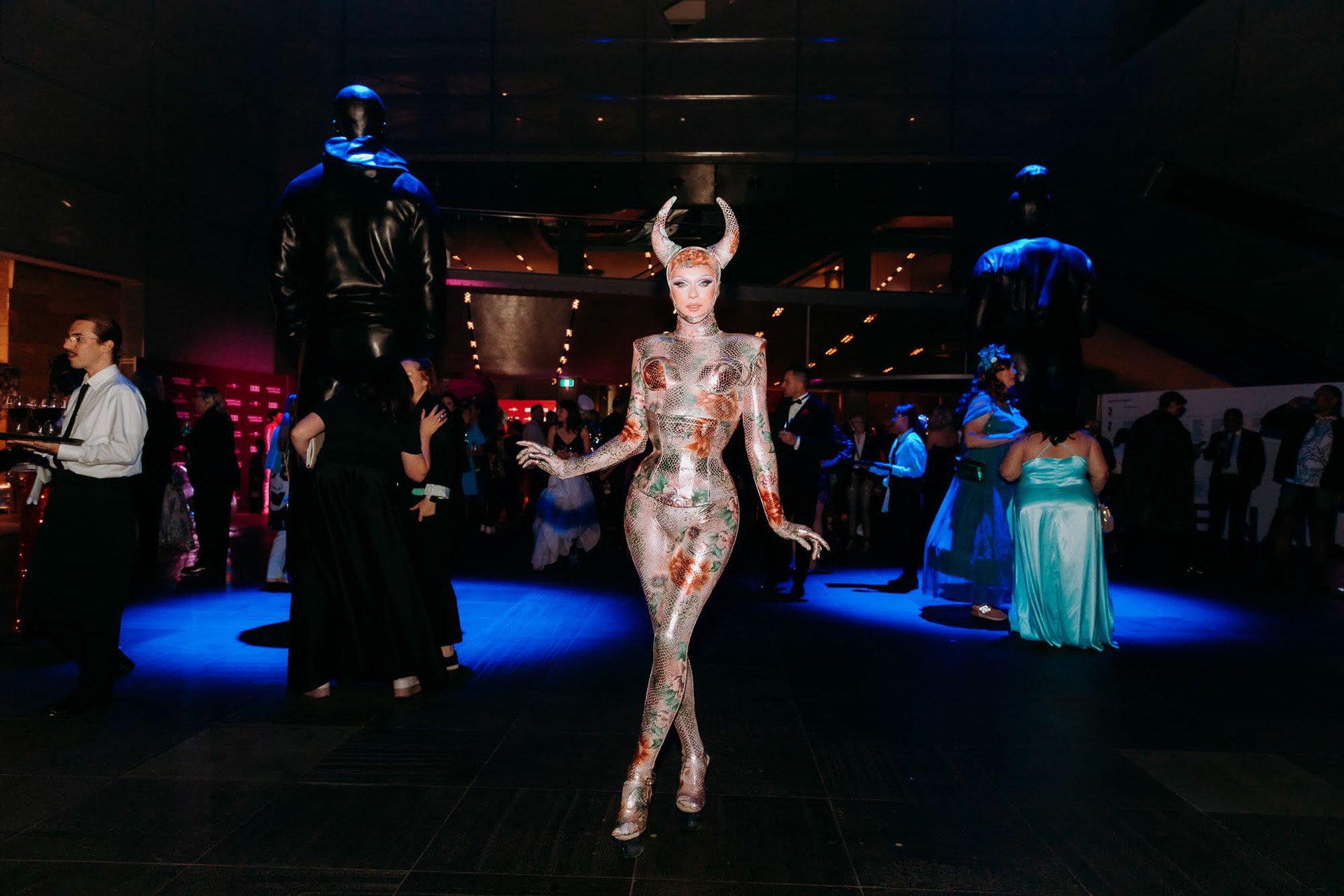 Guests attend the NGV Bowery Ball at NGV International on March 22, 2024 in Melbourne, Australia. Photography: Matto Lucas for NGV