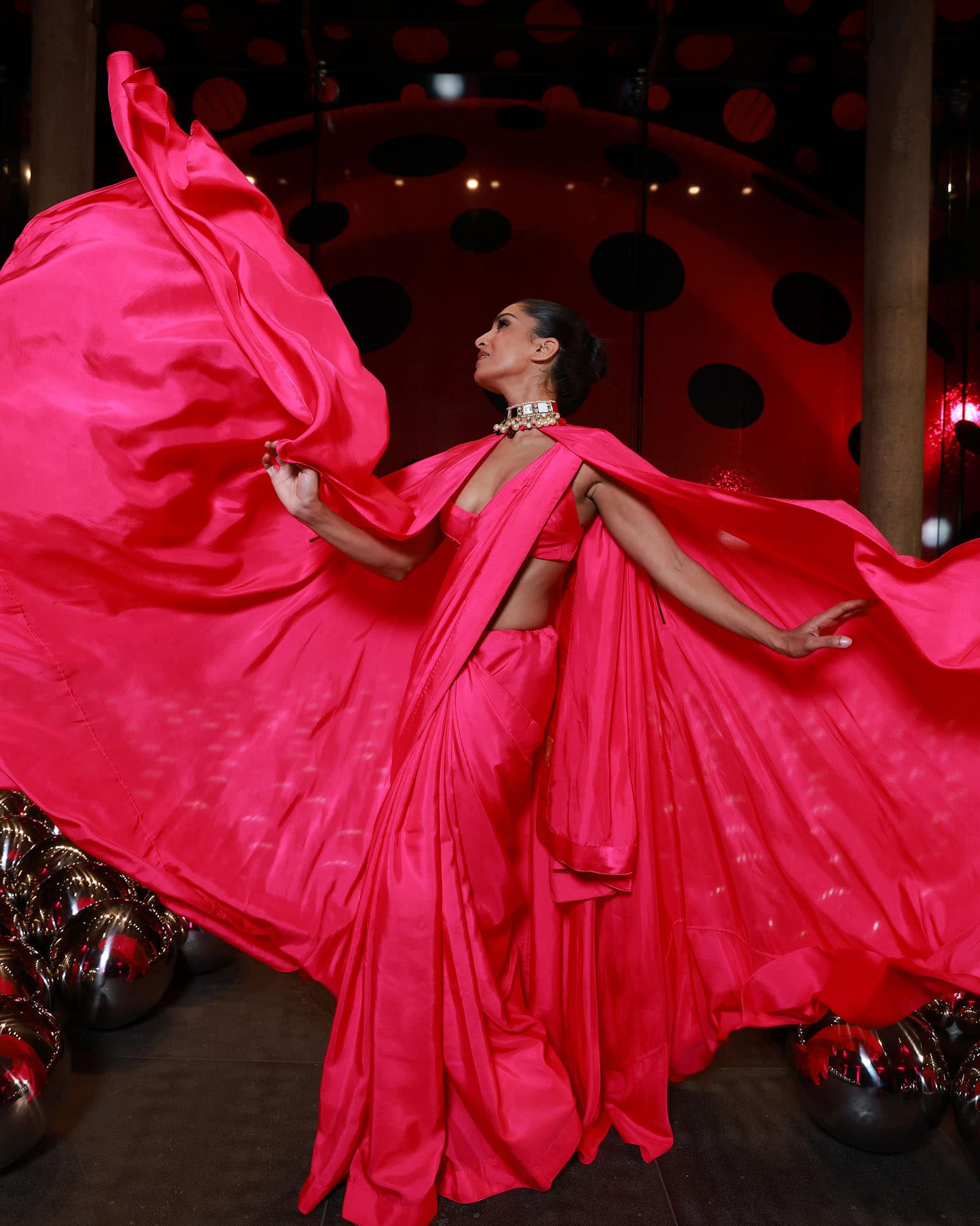 MELBOURNE, AUSTRALIA - DECEMBER 14: Pallavi Sharda attends the NGV Gala 2024 at the Opening of Yayoi Kusama Exhibition 2024 at the National Gallery of Victoria on December 14, 2024 in Melbourne, Australia. (Photo by Hanna Lassen/Getty Images for NGV)